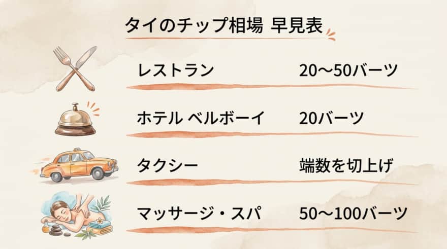 タイのチップ相場早見表