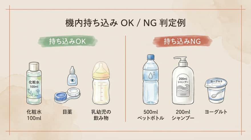 機内持ち込みOK/NG判定例
